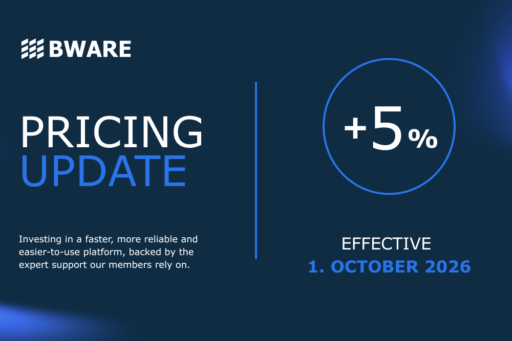 BWARE health and safety software pricing update with a 5% subscription increase
